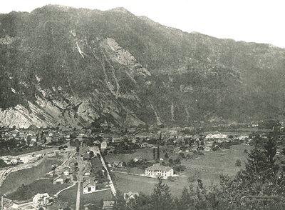 Celkový pohled na město Interlaken, Švýcarsko, 1895. od Unbekannt