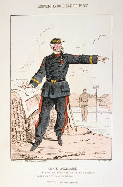 Genie Auxiliaire, obléhání Paříže, francouzsko-pruská válka, 1870-1871. od Unbekannt