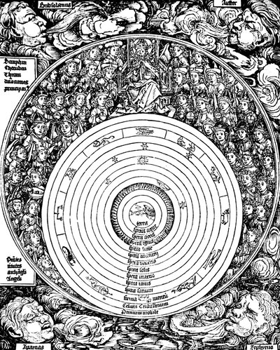 Geocentrický vesmír, 1493 od Unbekannt