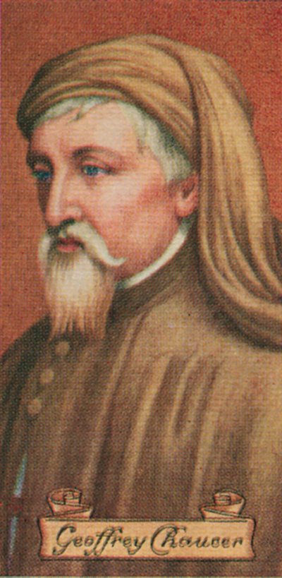 Geoffrey Chaucer, převzato ze série cigaretových karet, 1935 od Unbekannt