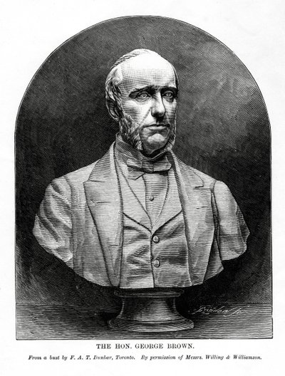 George Brown, kanadský novinář a politik skotského původu, 19. století od Unbekannt