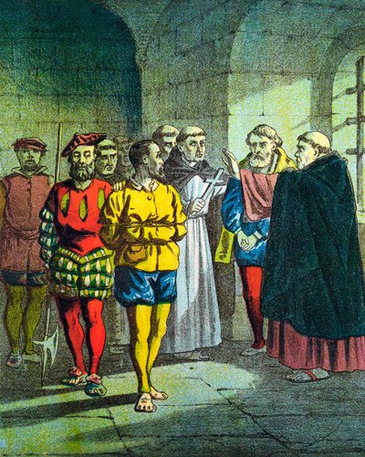 George Wishart, skotský protestantský reformátor ze 16. století, kolem roku 1860 od Unbekannt