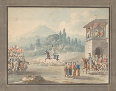 recenze gruzínské jízdy, c. 1780 od Unbekannt