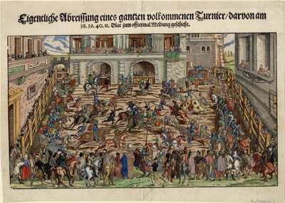 Německý rytířský turnaj, asi 1530 od Unbekannt