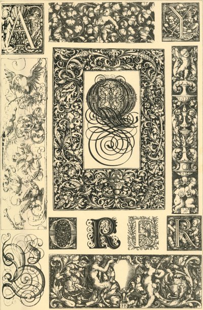 Německé renesanční typografické ornamenty, 1898. od Unbekannt
