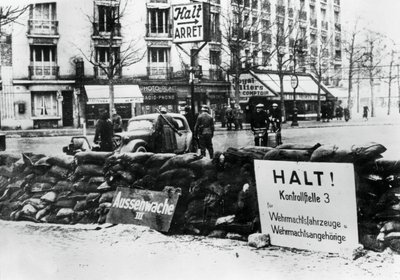 Německý kontrolní bod, okupovaná Paříž, 1940-1944 od Unbekannt