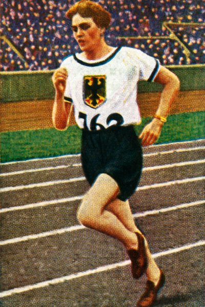 Německá běžkyně Lina Radke, 1928. od Unbekannt