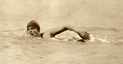 Gertrude Ederle, první žena, která přeplavala kanál, 1926, 1935. od Unbekannt