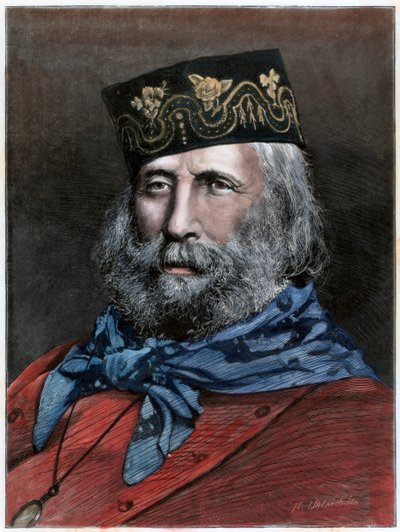 Giuseppe Garibaldi, italský vlastenec, 1882 od Unbekannt