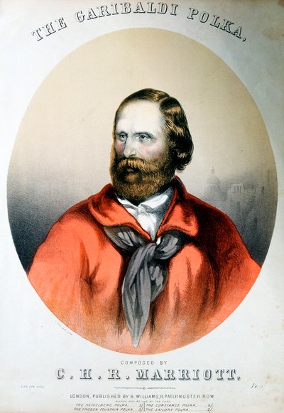 Giuseppe Garibaldi, italský patriot, c1864 od Unbekannt