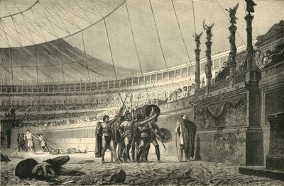 Gladiátoři zdraví císaře před vstupem do boje, 1890. od Unbekannt