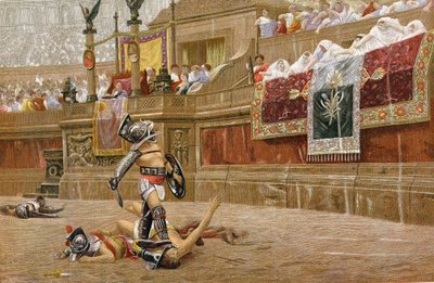 Gladiátoři v římské aréně od Unbekannt
