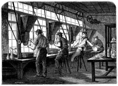 Řezačky skla na kolech, c1870 od Unbekannt