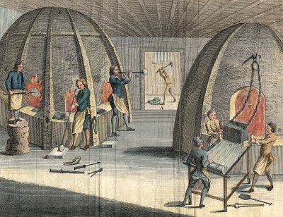 Výroba skla, 1760 od Unbekannt