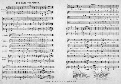 God Save the Queen, noty, 1900 od Unbekannt