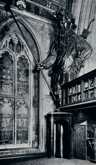 Gog Gogmagog, jeden ze dvou městských obrů spálených při požáru londýnské Guildhall, 1940 od Unbekannt