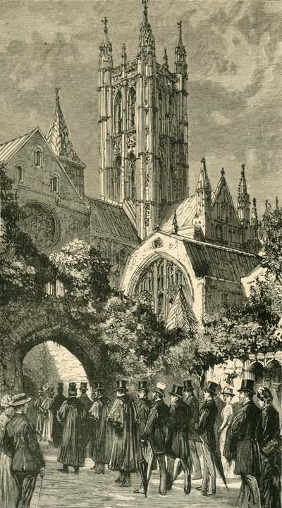 Going To Service by The Dark Entry: Colonial and Indian Visitors v Canterbury, 1886. od Unbekannt