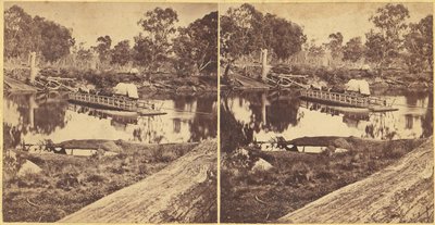 Golbourn Punt v Seymour, Austrálie, 60. léta 19. století. od Unbekannt