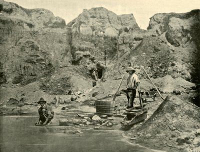 Zlatokopové v práci poblíž Beechworth, Victoria, 1901. od Unbekannt