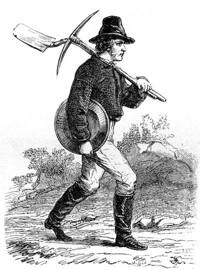 Gold Miner, Kalifornie, 19. století od Unbekannt