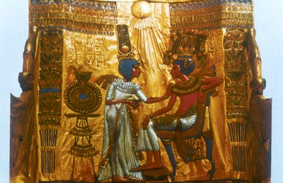 Zlatý trůn Tutanchamona, starověký Egypt, 18. dynastie, Nová říše, 14. století před naším letopočtem od Unbekannt