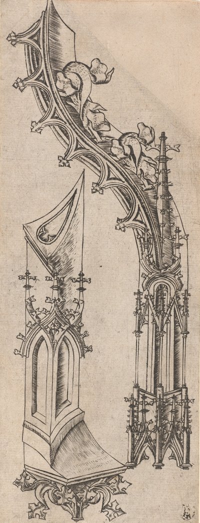 gotické písmeno D, c. 14801500. od Unbekannt