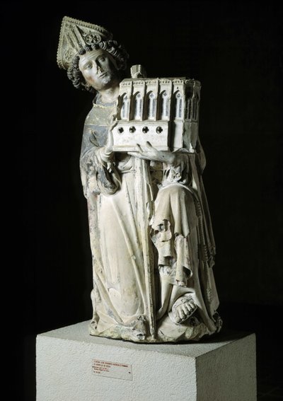 Gotické umění: reprezentace Jeana Tissandiera, předchůdce Rieux-Volvestre jako donátora. Socha kaple Rieux v kostele Cordeliers vyrobená mistrem Rieux kolem 1333-1334 Polychromovaný kámen. cm 132 Toulouse od Unbekannt