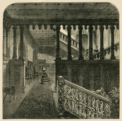 Grand Staircase, Holland House, c1876. od Unbekannt