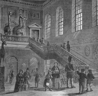 Velké schodiště Montagu House, Bloomsbury, Londýn, c1830 1878 od Unbekannt