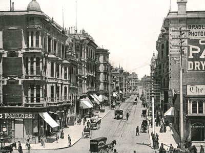 Grant Avenue při pohledu na sever od Market Street, San Francisco, USA, 1895. od Unbekannt