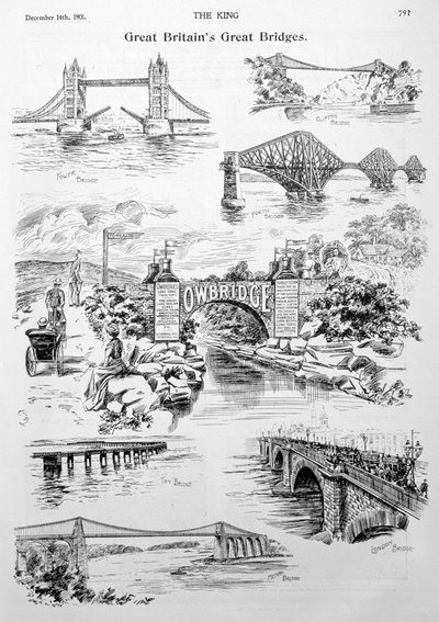 Největší mosty Velké Británie, reklama na Owbridge Lung Tonic, 1901 od Unbekannt