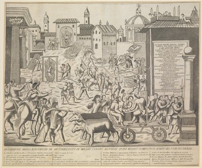 Velký milánský mor, 1630, cca 1835 od Unbekannt