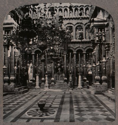 Řecká katedrála v kostele svatého hrobu, Jeruzalém, c1900 od Unbekannt