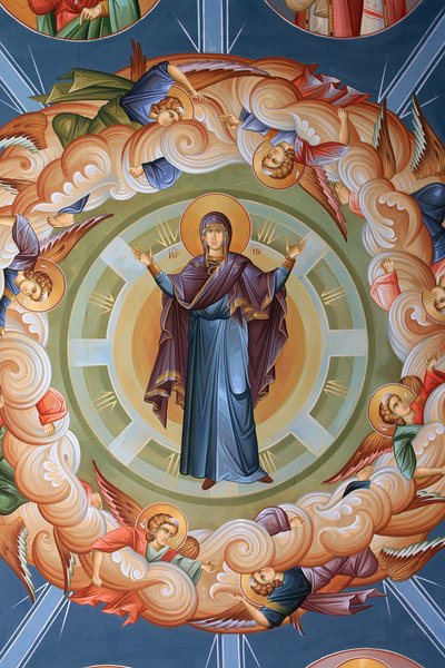 Řecká ortodoxní nástropní freska Thessalonique Grece od Unbekannt
