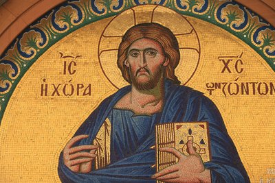 Řecká ortodoxní ikona zobrazující Ježíše Krista Soluň Řecko od Unbekannt