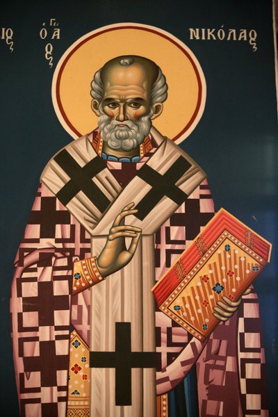 Řecká ortodoxní ikona zobrazující svatého Mikuláše v Soluni Řecko od Unbekannt