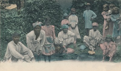 Pozdrav z Jamajky. Coolies mytí, 1905. od Unbekannt