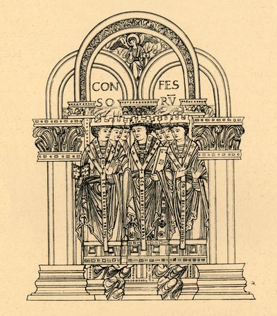 Řehoř Veliký, svatý Benedikt a svatý Cuthbert, 1908 od Unbekannt