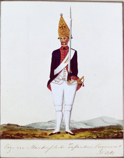 Granátník pluku Zöge von Manteuffel, 1762 od Unbekannt