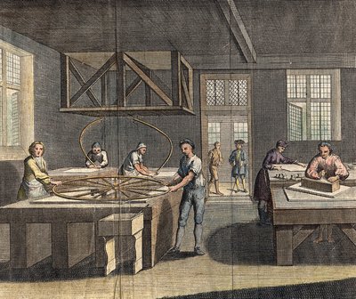Broušení a leštění tabulového skla, 1760 od Unbekannt