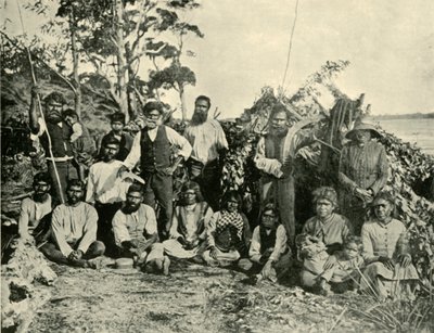 Skupina domorodých lidí, Lake Tyers, Victoria, Austrálie, 1901. od Unbekannt