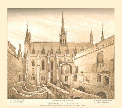 Guildhall North Side, 1882-83, 1886 od Unbekannt