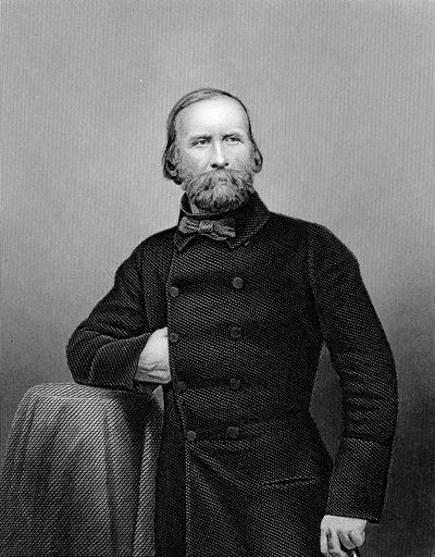Guiseppe Garibaldi, italský vlastenec, 1860 od Unbekannt