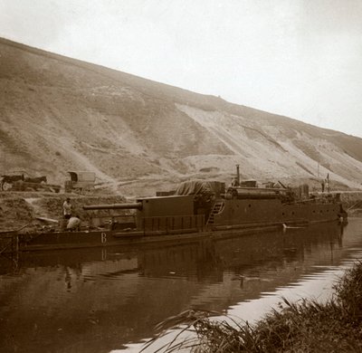 Dělový člun, Genicourt, severní Francie, c1914-c1918 od Unbekannt