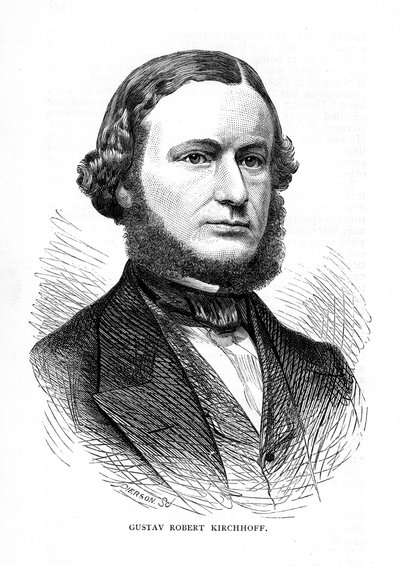 Gustav Robert Kirchhoff , německý fyzik, 1873 od Unbekannt