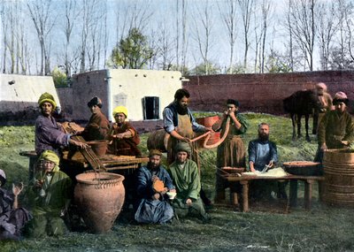 Práce na úpravu střev, Buchara, Uzbekistán, c1890 od Unbekannt