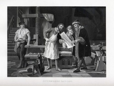 Gutenberg 1400-1468, 1882 od Unbekannt