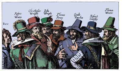 Guy Fawkes a plottry střelného prachu, 1605 od Unbekannt