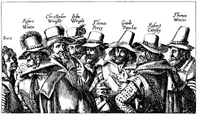 Guy Fawkes a plottry střelného prachu, 1605 od Unbekannt
