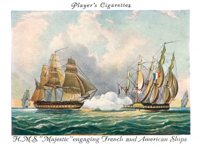 H.M.S Majestic angažující francouzské a americké lodě, 1936. od Unbekannt